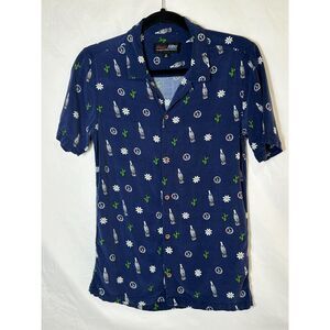 Coca-Cola & Aeropostale Men's BOHO Hippie Button Down Shirt Size XS